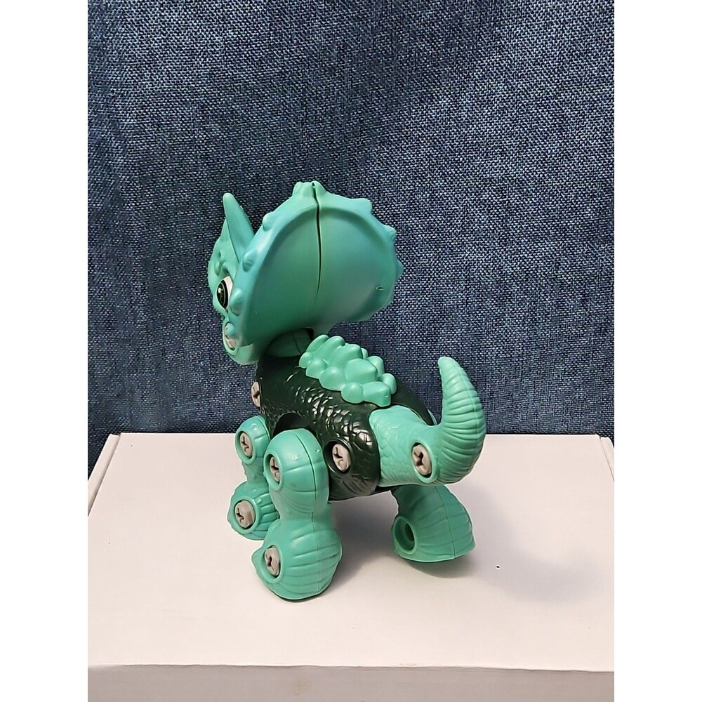 Take Apart Dinosaur Triceratops Figure Only | Green DIY Building Toy - Picture 15 of 16